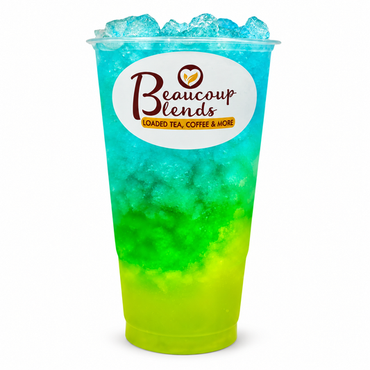 Bora Bora (Coconut, Blue Raz) on a clean white background